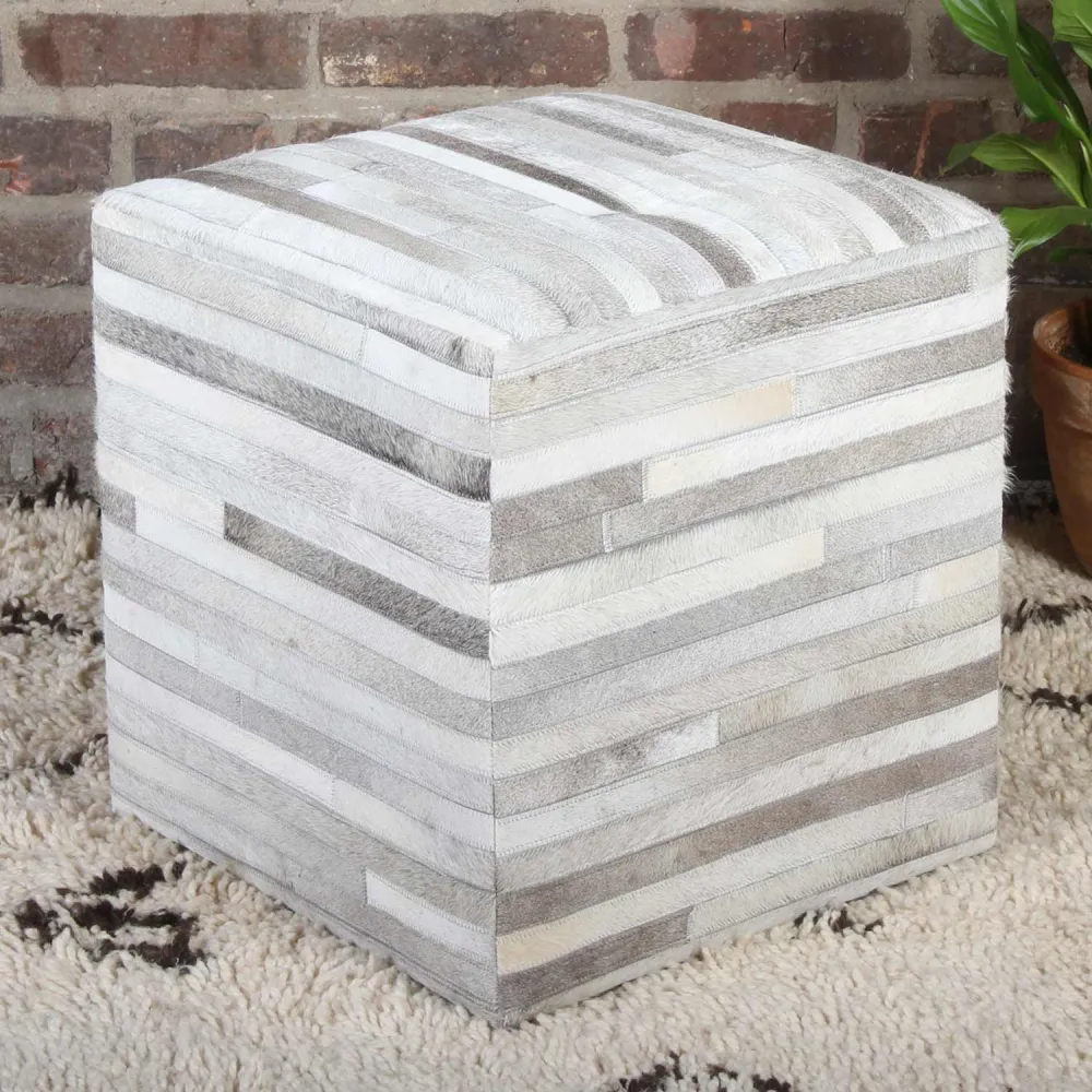Sgabello pelliccia patchwork Liem