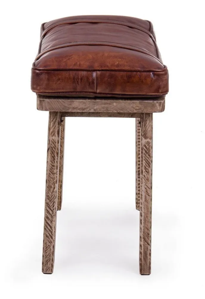 Sgabello per interno "Charleston" Struttura Legno Di Mango, 54 x 30 x 53 h cm