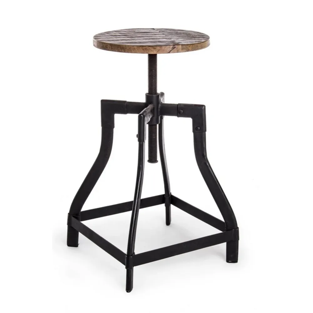 Sgabello per interno "Revolve" Struttura Acciaio, 35 x 35 x 48/70 h cm