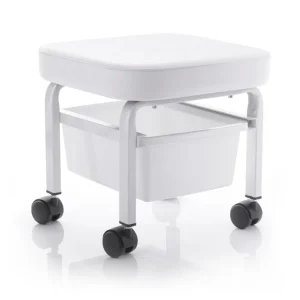 Sgabello per pedicure cosmetico con contenitore
