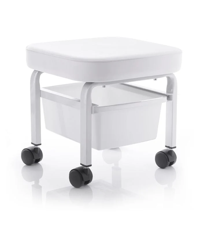 Sgabello per pedicure cosmetico con contenitore