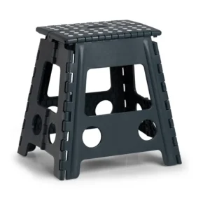 Sgabello pieghevole ZELLER plastica antracite 38,5x31,5x39 cm