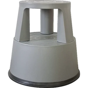 SGABELLO PLASTICA CON RUOTE RIENTRANTI GRIGIO
