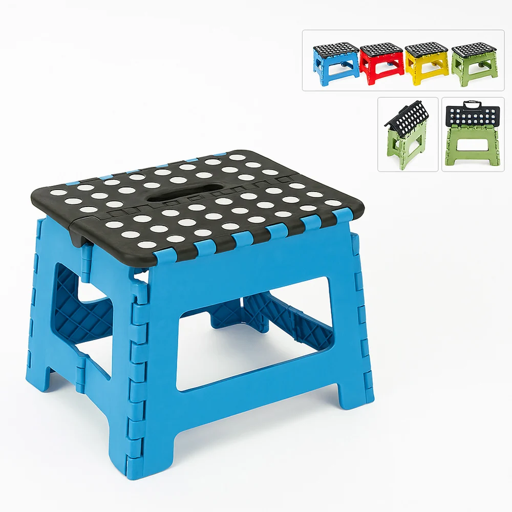 Sgabello plastica pieghevole per bambini con manico max 20 kg