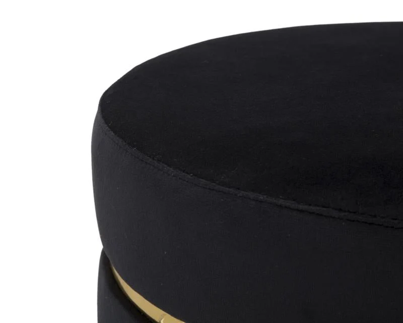Sgabello poliestere gambe legno colore nero per interni