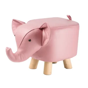Sgabello pouf elefante ecopelle 50x24x28cm