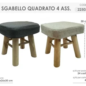 Sgabello quadrato 26x26x30cm 225038