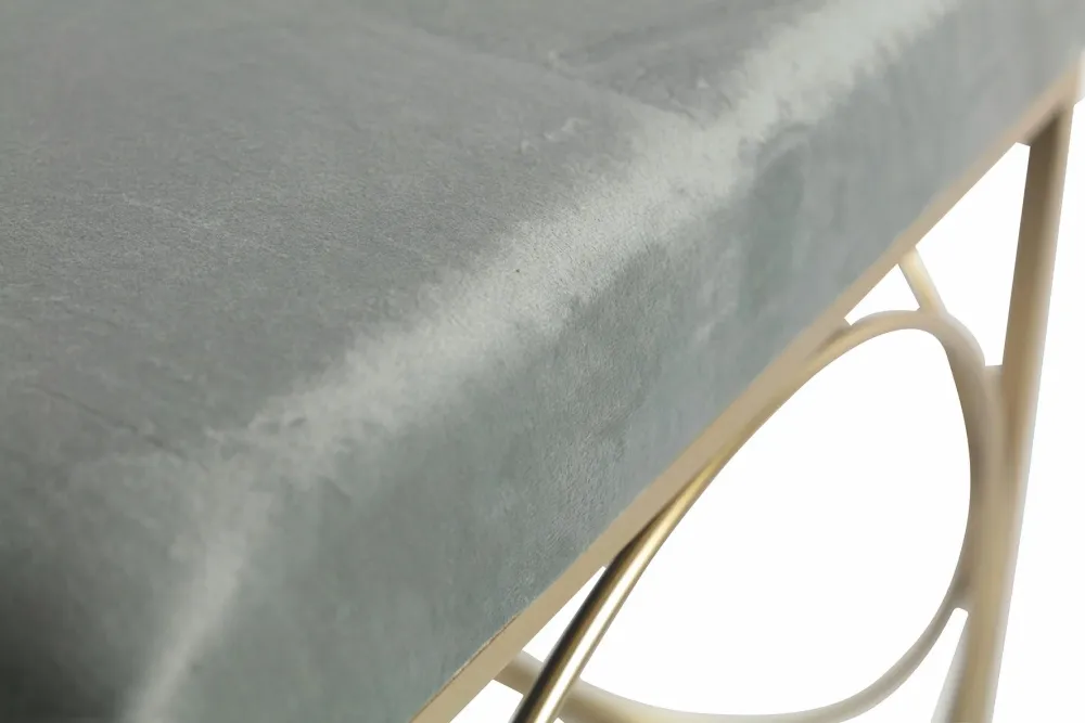 Sgabello Quadrato 40x40x46 cm Ferro e Velluto Soriani Grigio