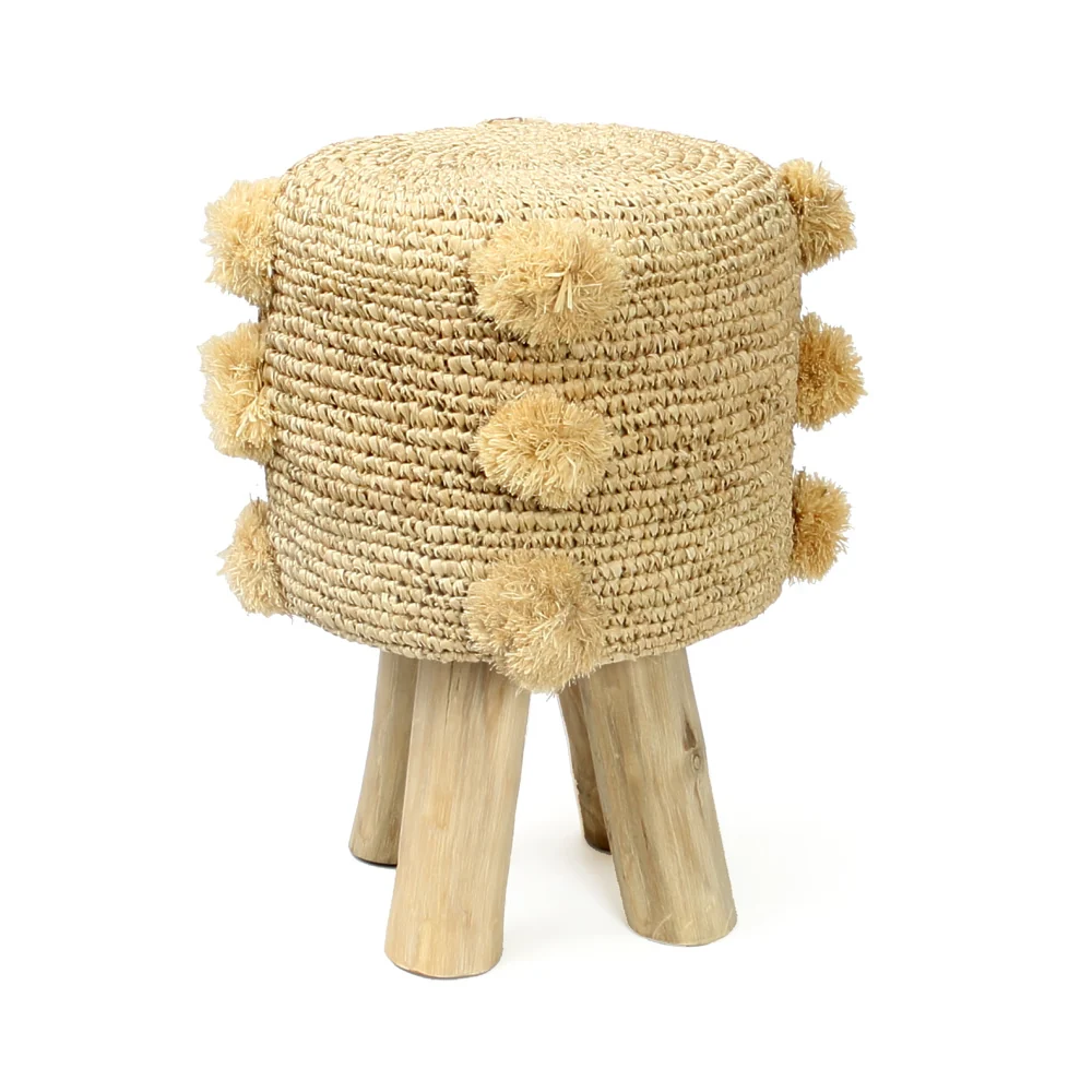 LO SGABELLO RAFFIA POM POM