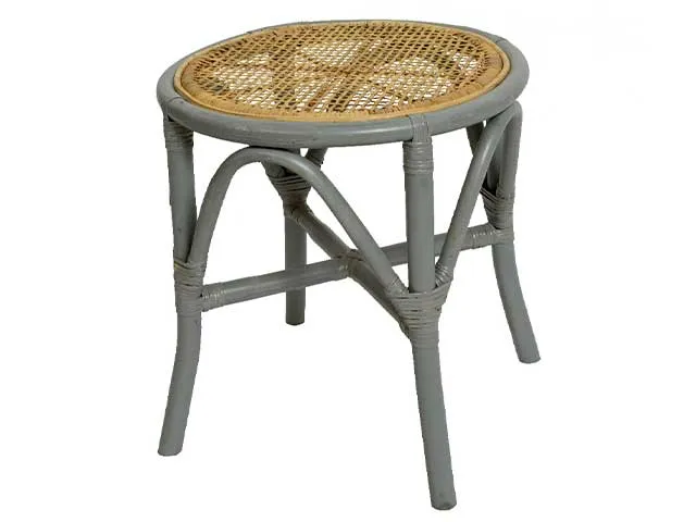 Sgabello rattan grigio 827344