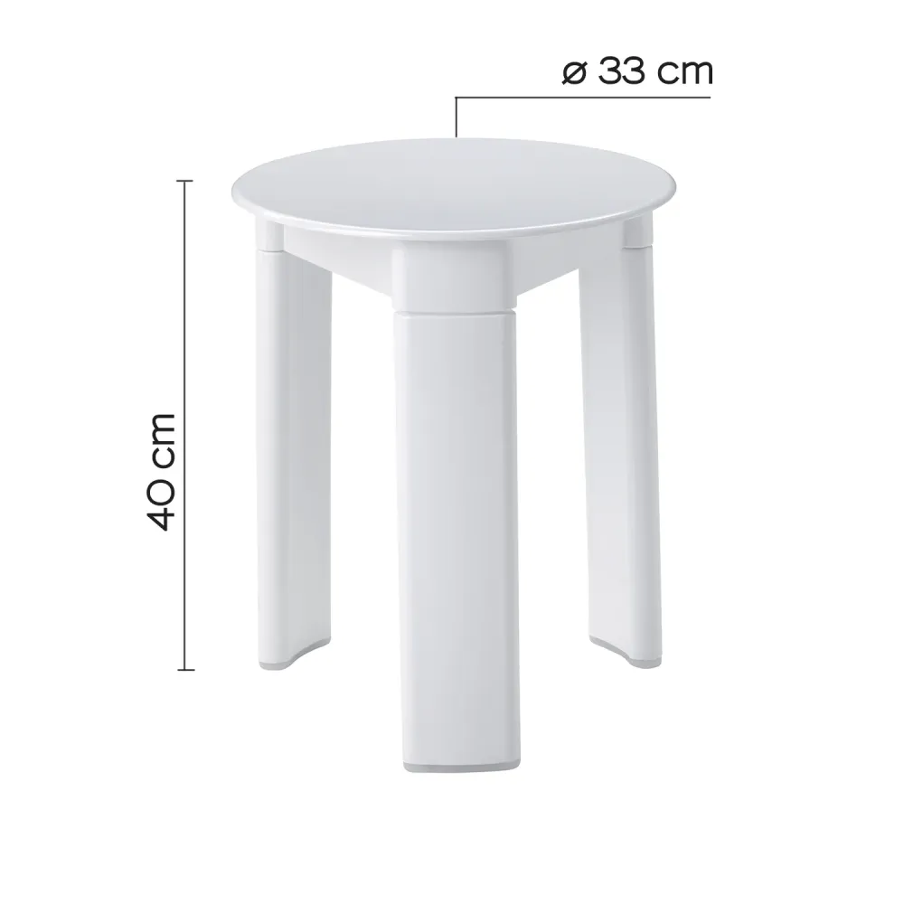 Sgabello resine termoplastiche Gedy modello Trio - Bianco