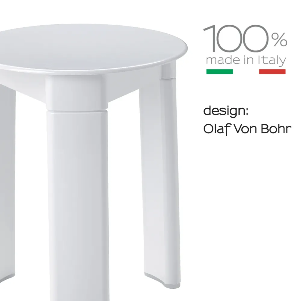 Sgabello resine termoplastiche Gedy modello Trio - Bianco
