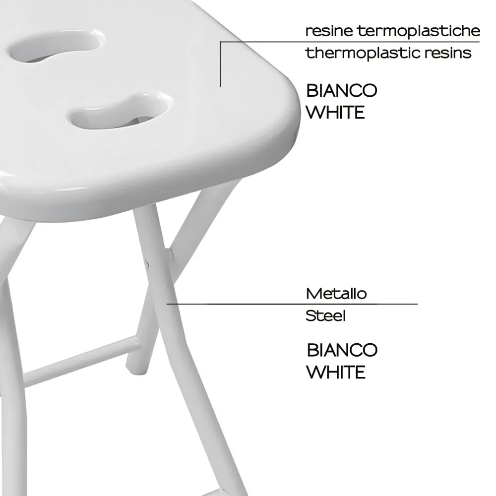 Sgabello richiudibile Gedy - Bianco