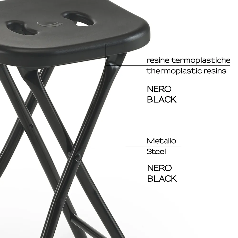Sgabello richiudibile Gedy - Nero