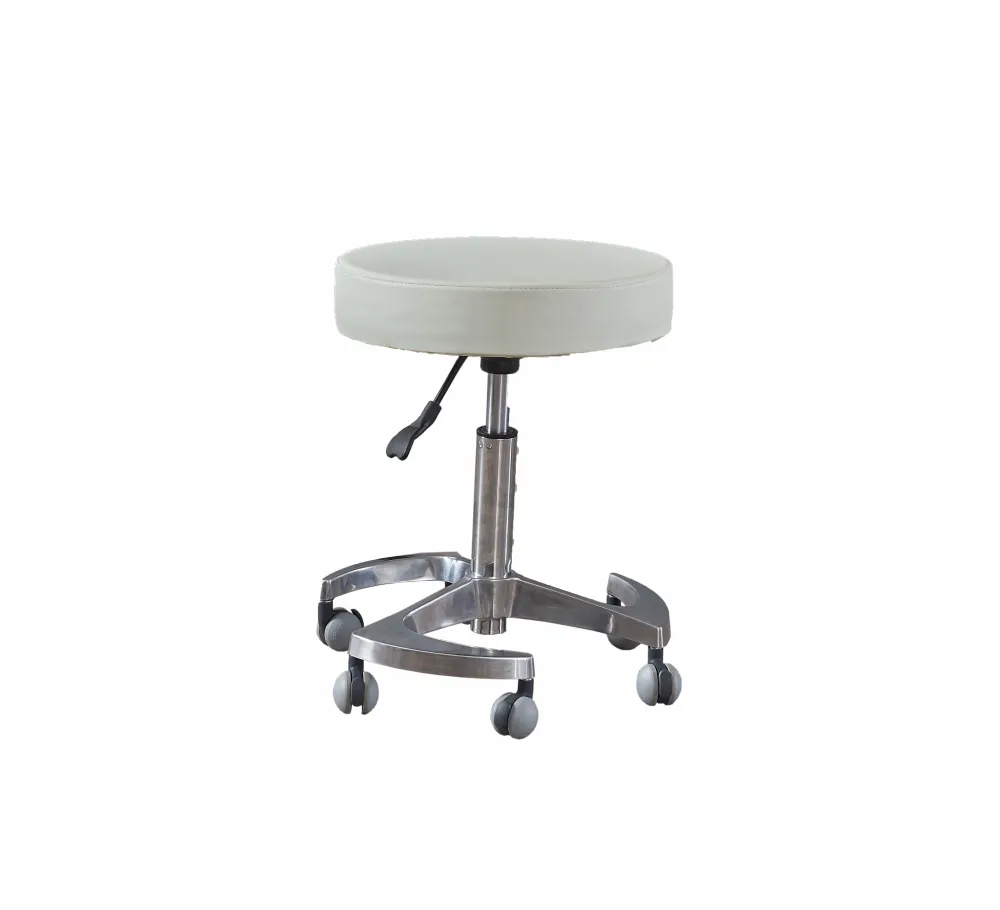 Sgabello rotondo con base piroettante acciaio.