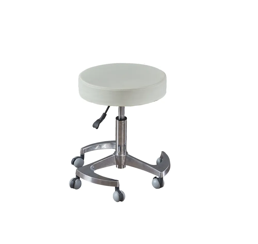 Sgabello rotondo con base piroettante acciaio.