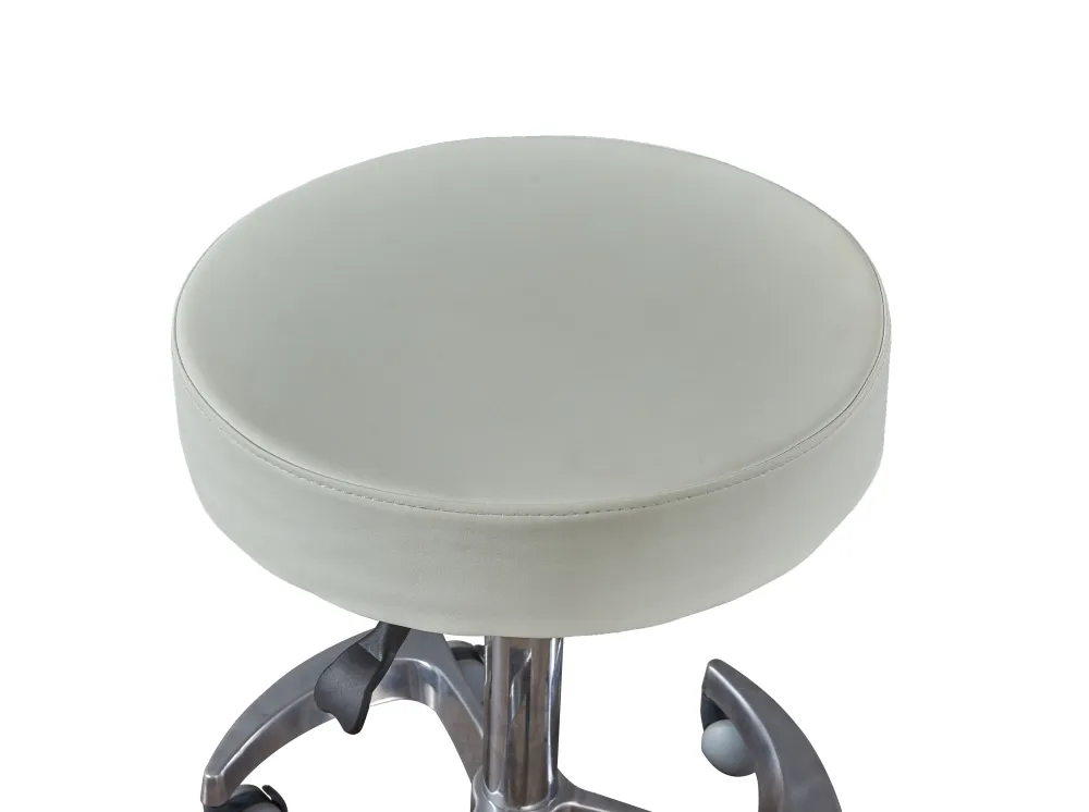Sgabello rotondo con base piroettante acciaio.