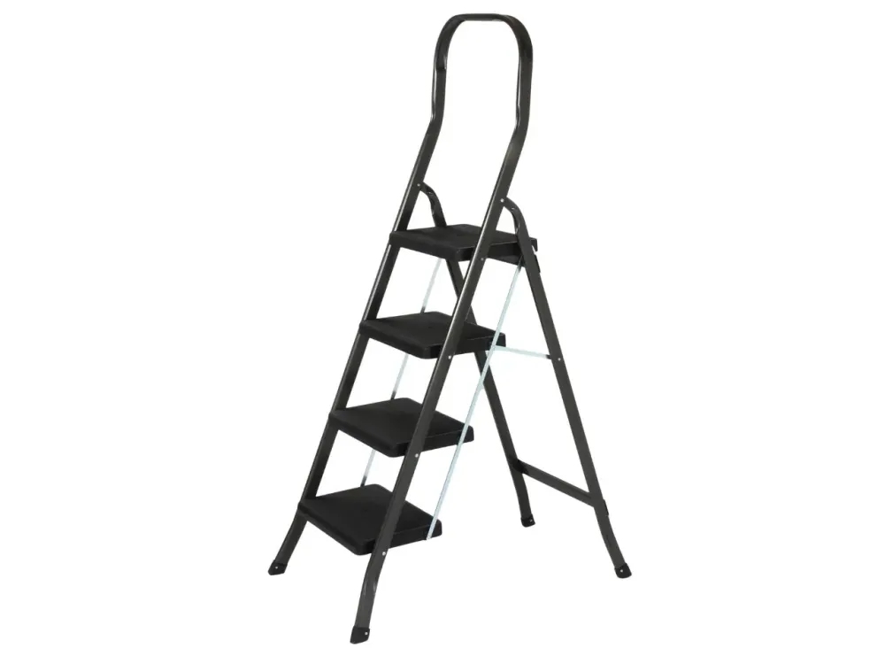 Sgabello salgo ferro grigio scuro 4 gradini
