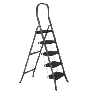 Sgabello salgo ferro grigio scuro 5 gradini