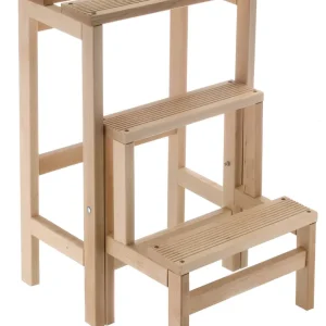 Sgabello Scaletta Legno Faggio Grezzo Fumer Cleo