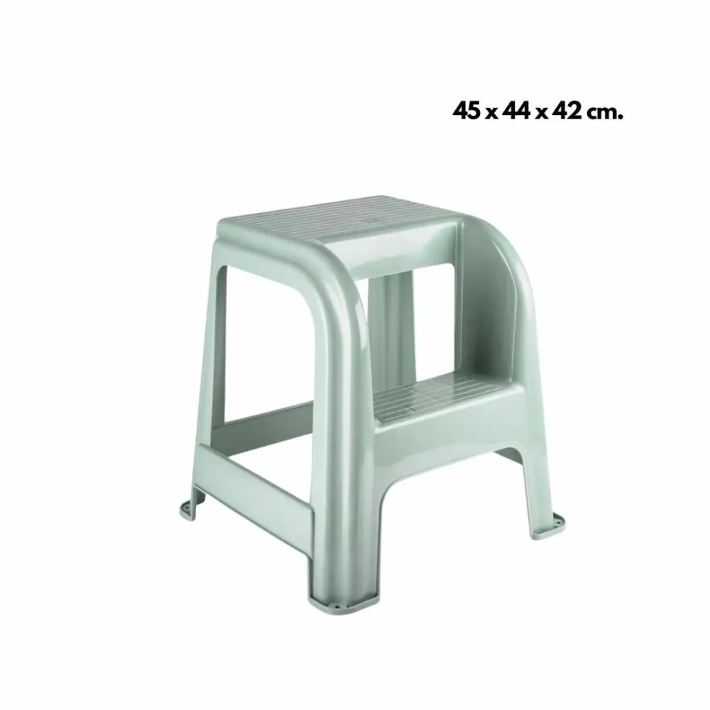 Sgabello Sedia con Gradino Plastica Dura Portatile Colori Assortiti - Salvaspazio e Resistente