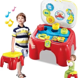 Sgabello Sediolina Giocattolo Con Formine Incastro Luci Suoni Gioco Per Bambini