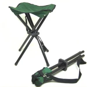 SGABELLO – SEDIOLINO PIEGHEVOLE 4 PIEDI LACCATI NERO – ALTEZZA APERTO 38 CM