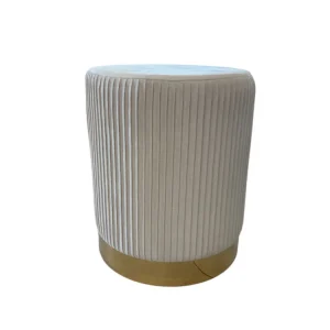 SGABELLO SHOPY CREMA CON DETTAGLI ORO