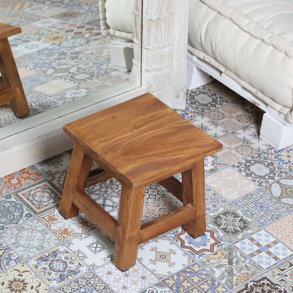 Sgabello teak Aurora