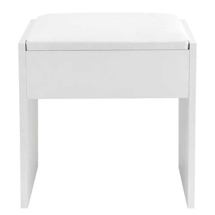 Sgabello da trucco Melly bianco
