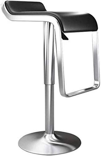 SGHH-UK Pelle sgabelli da Bar Bar Stool Faux Kitchen Sgabello Sgabello Nero Sedile Regolare 60-80cm