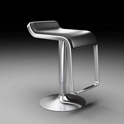 SGHH-UK Pelle sgabelli da Bar Bar Stool Faux Kitchen Sgabello Sgabello Nero Sedile Regolare 60-80cm
