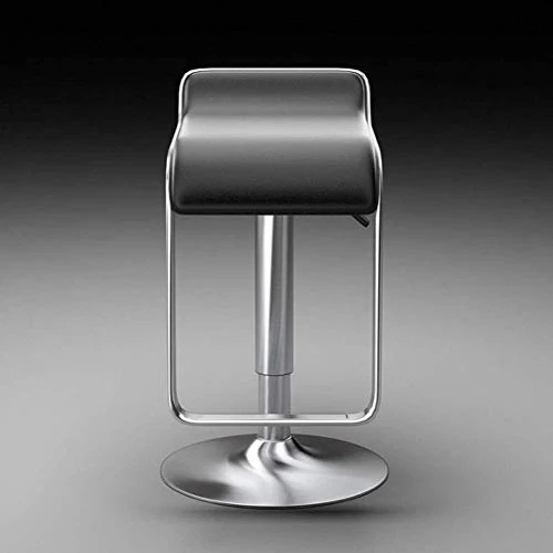 SGHH-UK Pelle sgabelli da Bar Bar Stool Faux Kitchen Sgabello Sgabello Nero Sedile Regolare 60-80cm