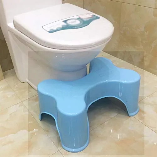 Sedile WC Poggiapiedi Panca Donne Incinta Sgabello Toilette Plastica Sgabello Tozzo Ufficio (Color : Blue) SHANCL