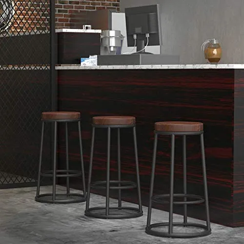Sgabelli Cucina Moderni Sgabelli da bar Sgabello alto pelle PU con poggiapiedi Sgabelli da bar del bancone del caffè del c...
