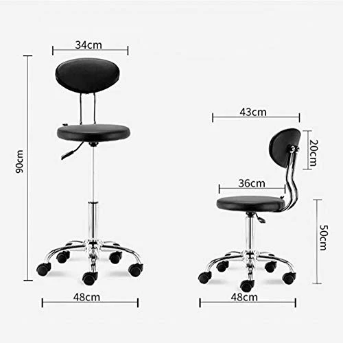 Bar Stool Bar Height Bar Sedia con Back Rest Height Regolabile Swivel Pub Sedia Home Kitchen Bar Sgabello Senza Schienale...