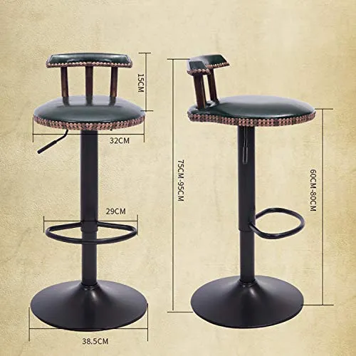 Multi-Scopo Bar Sgabello,Pu Pelle Armless Spa Sgabello Moderno Swivel con Schienali Rotondi Sedie Sgabelli,per Spa Medical...