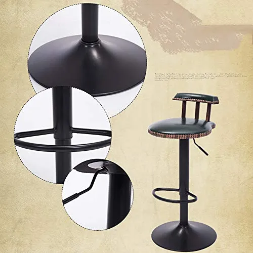 Multi-Scopo Bar Sgabello,Pu Pelle Armless Spa Sgabello Moderno Swivel con Schienali Rotondi Sedie Sgabelli,per Spa Medical...