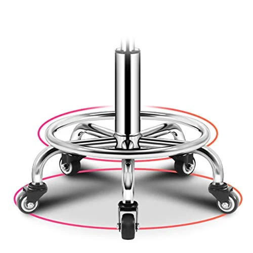 Rotondo Rotolamento Sgabello Pu Altezza Altezza Regolazione Moderna Industrial Metal Stile Swivel Spa Salon Tatuaggio Lavo...