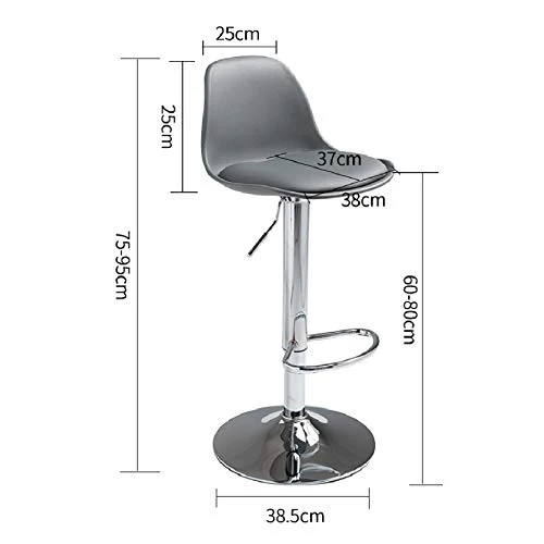 Sedia da Pranzo Stools Regolabile con Schienale E Poggia-Piede,Altezza di Sollevamento Peneumatica,Sedile Gireggiatore,per...