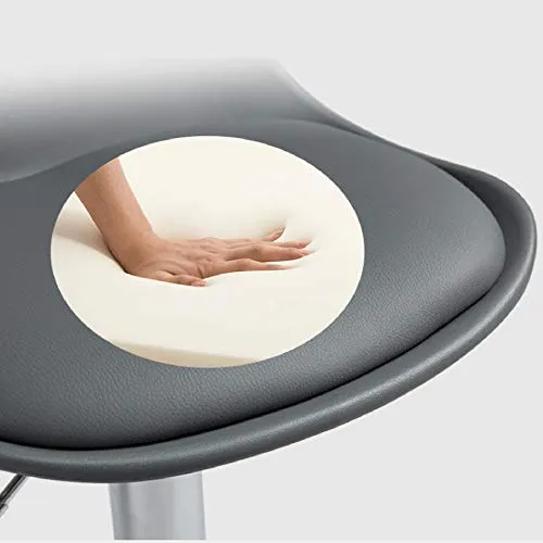 Sedia da Pranzo Stools Regolabile con Schienale E Poggia-Piede,Altezza di Sollevamento Peneumatica,Sedile Gireggiatore,per...