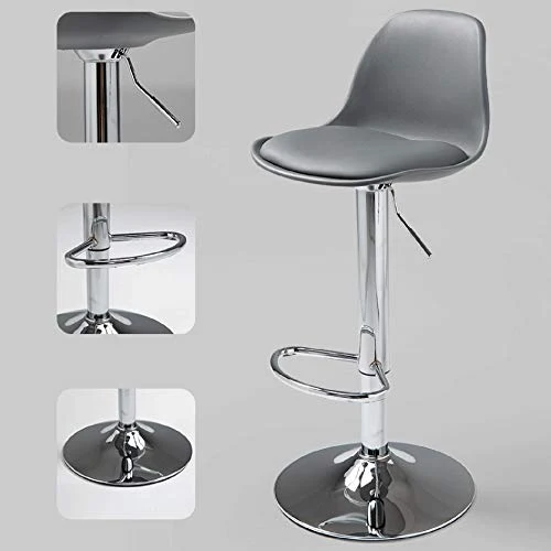 Sedia da Pranzo Stools Regolabile con Schienale E Poggia-Piede,Altezza di Sollevamento Peneumatica,Sedile Gireggiatore,per...