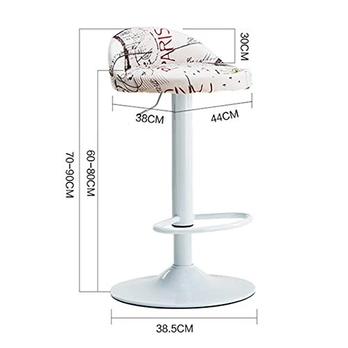 Sgabello Contatore Metallico - Sedie Sgabello Girevole con Schiena,Pub Cucina Contatore Altezza,Telaio Metallico Footrest...