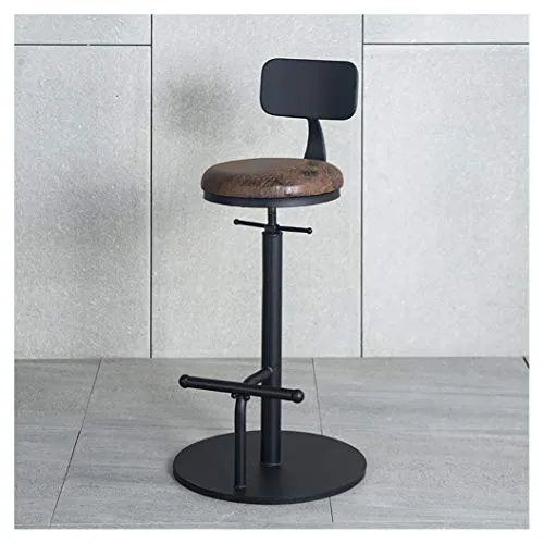 Sgabello Contatore Metallico - Sedie Sgabello Girevole con Schiena,Pub Cucina Contatore Altezza,Telaio Metallico Footrest...