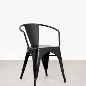Silla de Comedor de Metal con Reposabrazos Tolik Arms