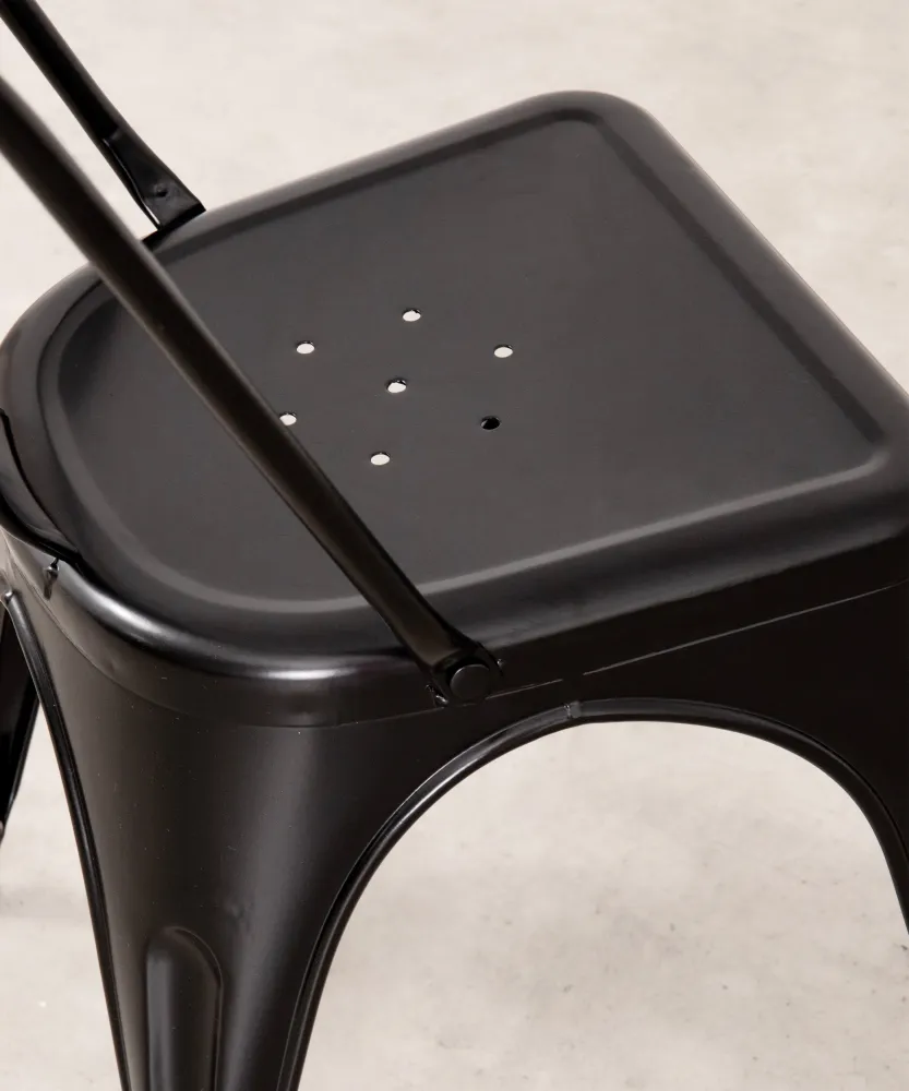 Silla de Comedor de Metal con Reposabrazos Tolik Arms