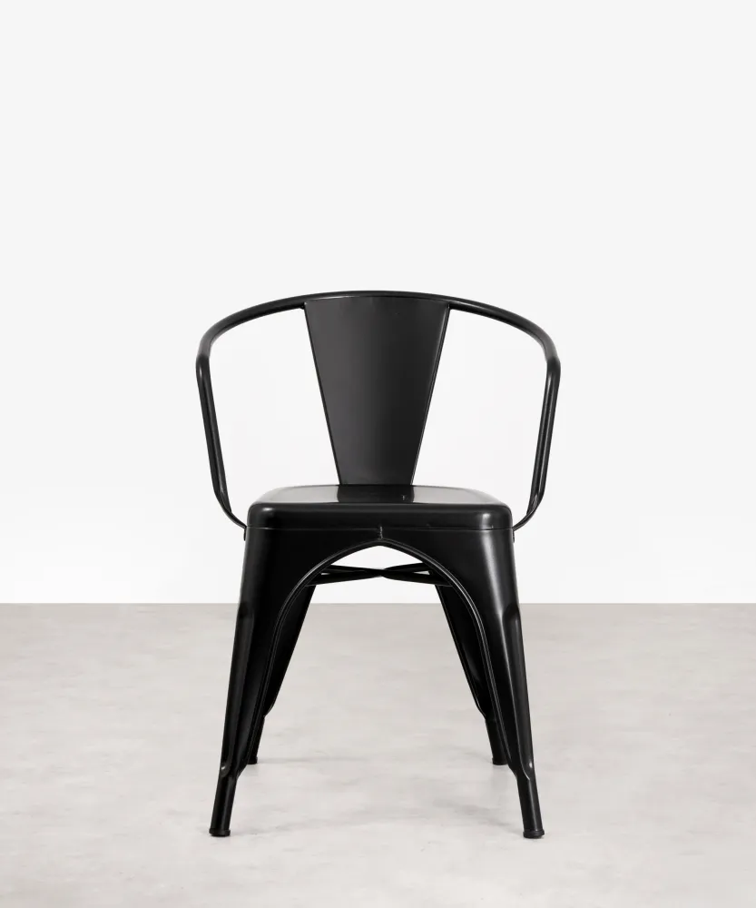 Silla de Comedor de Metal con Reposabrazos Tolik Arms