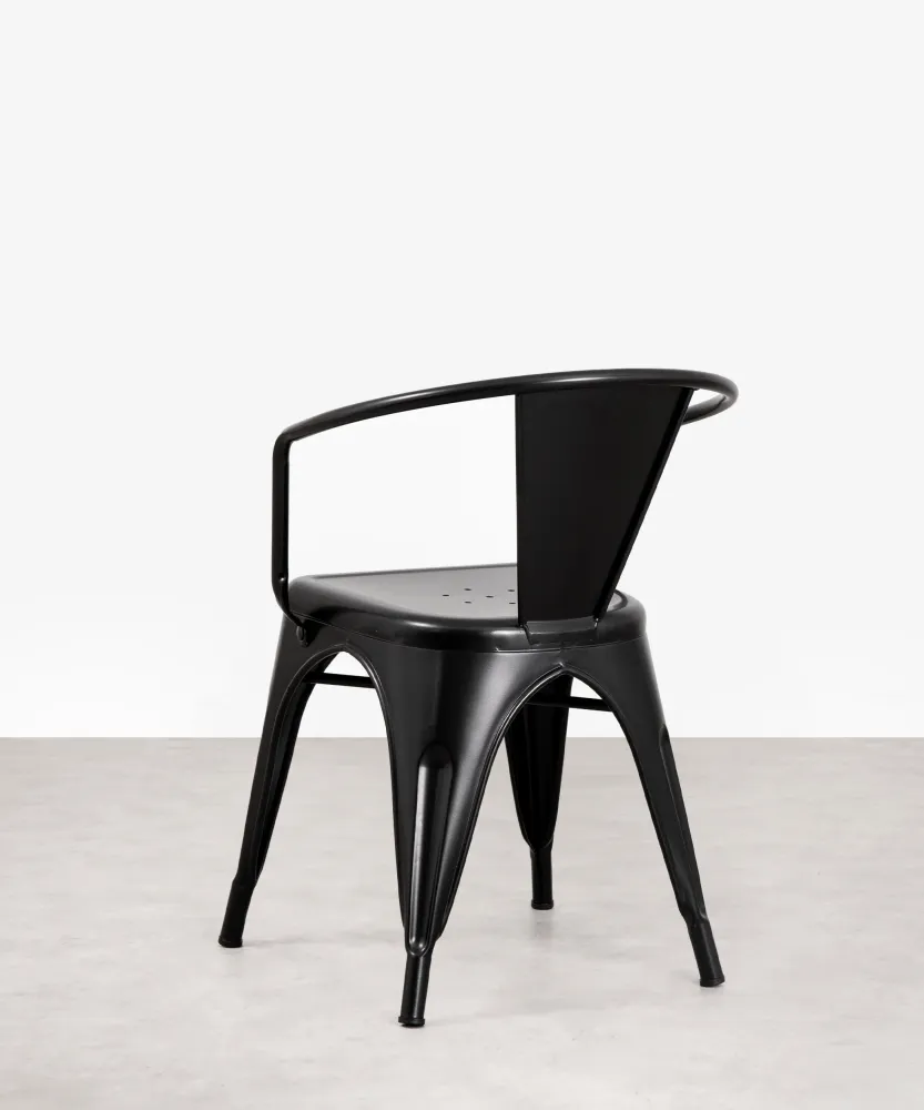Silla de Comedor de Metal con Reposabrazos Tolik Arms
