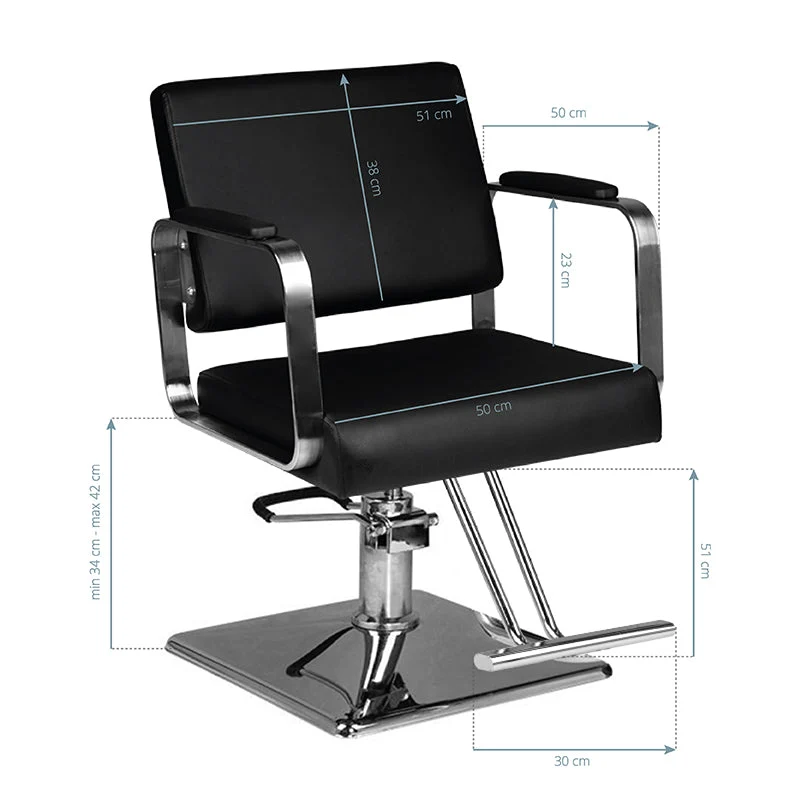 Sistema capelli hs202 sedia da barbiere nera
