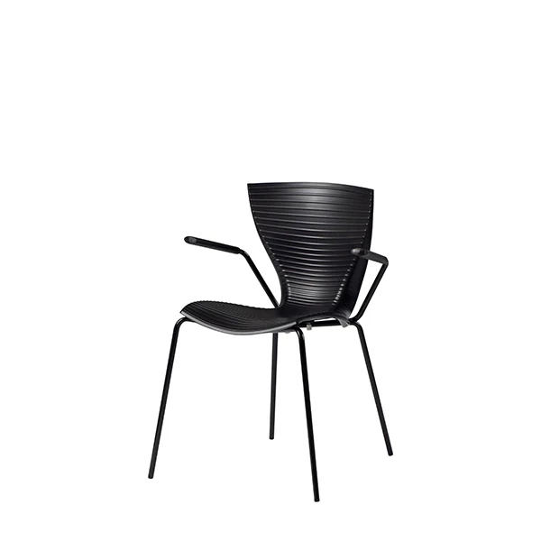 Gloria Meeting Chair Black Slide